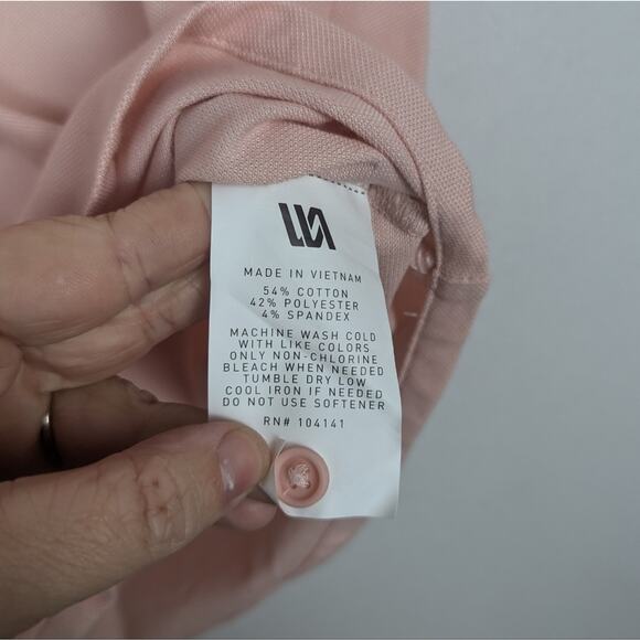 NWT VRST Men's Pink Short Sleeve Button Down Shirt Size M - Picture 6 of 7